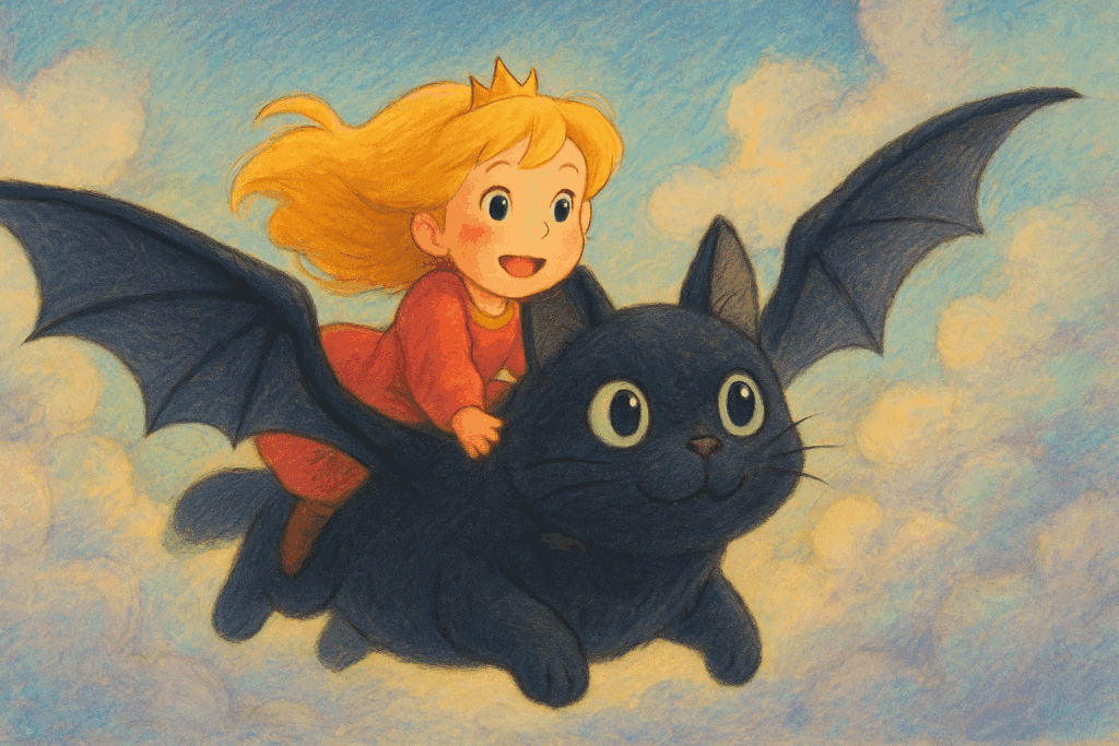Clara und der schnurrende Schatten - illustration zur geschichte