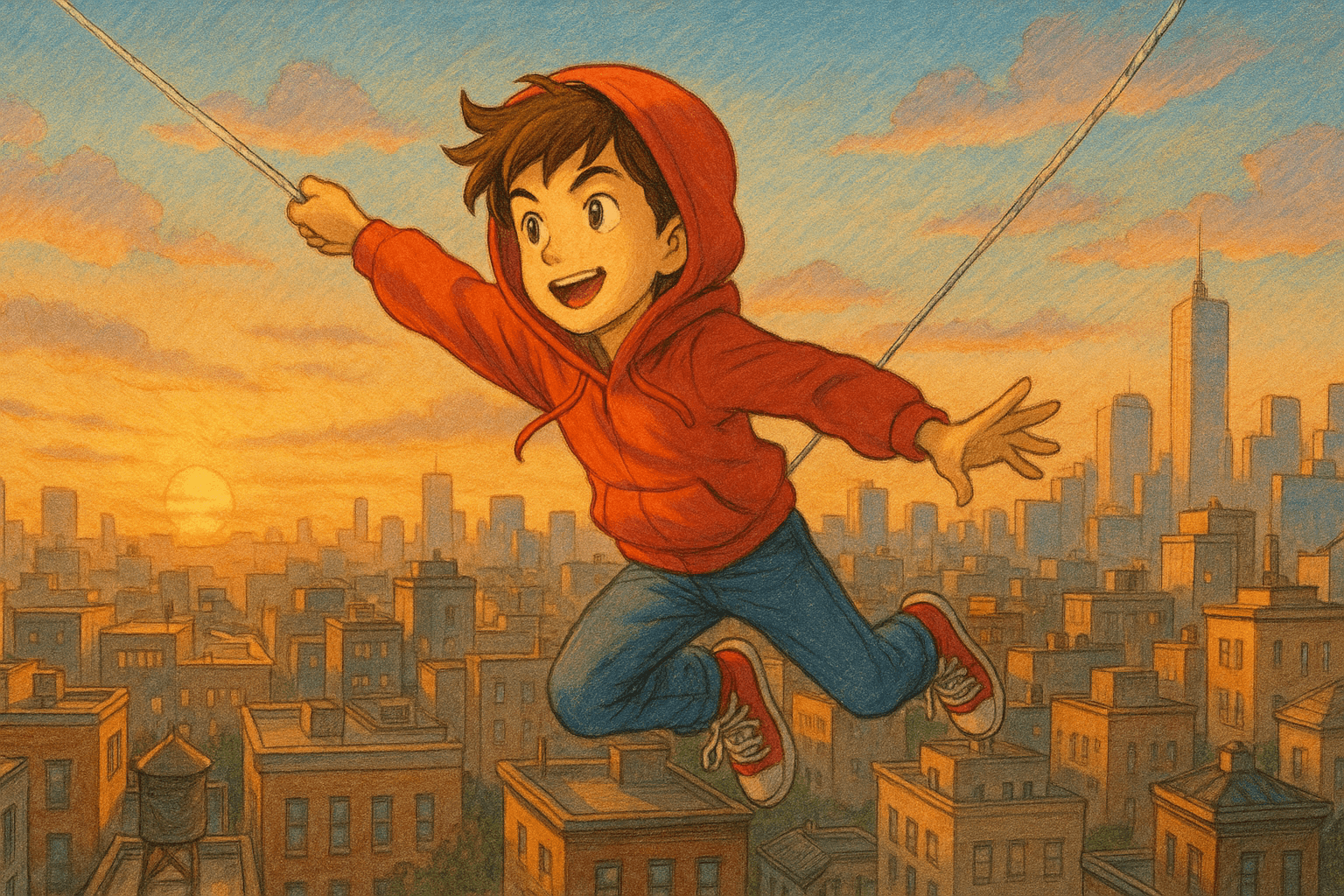 Lucas wird zum Superhelden - illustration zur geschichte